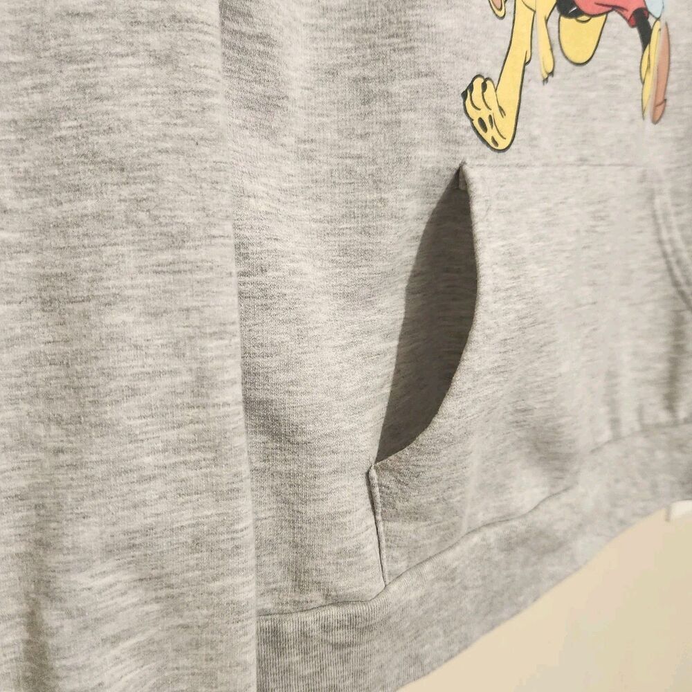 Disney Mickey Mouse Hoodie Sweater For Kids Size 7-9 Gray With Pockets. - Picture 5 of 7